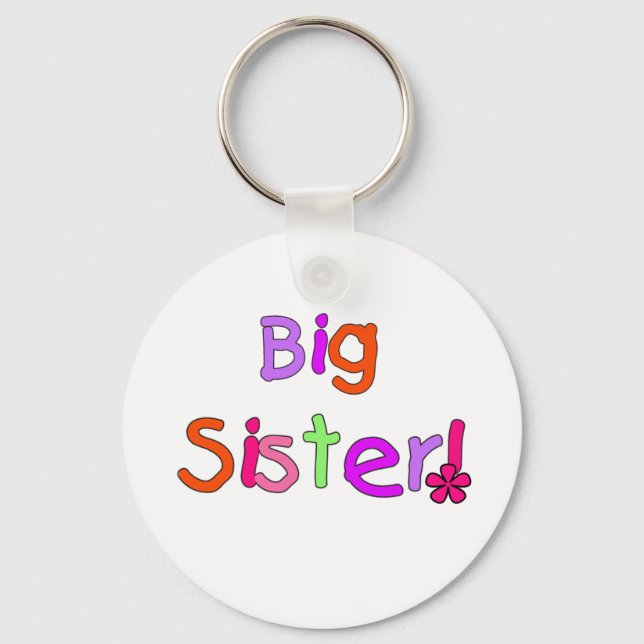 Big Sister T - Shirt und Geschenke Schlüsselanhänger (Vorderseite)