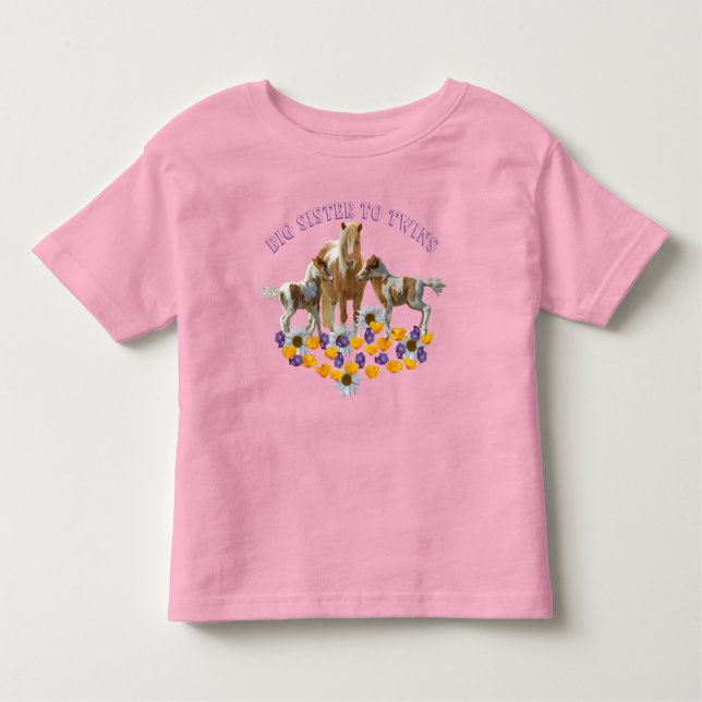 BIG SISTER TO TWINS KLEINKIND T-SHIRT (Vorderseite)