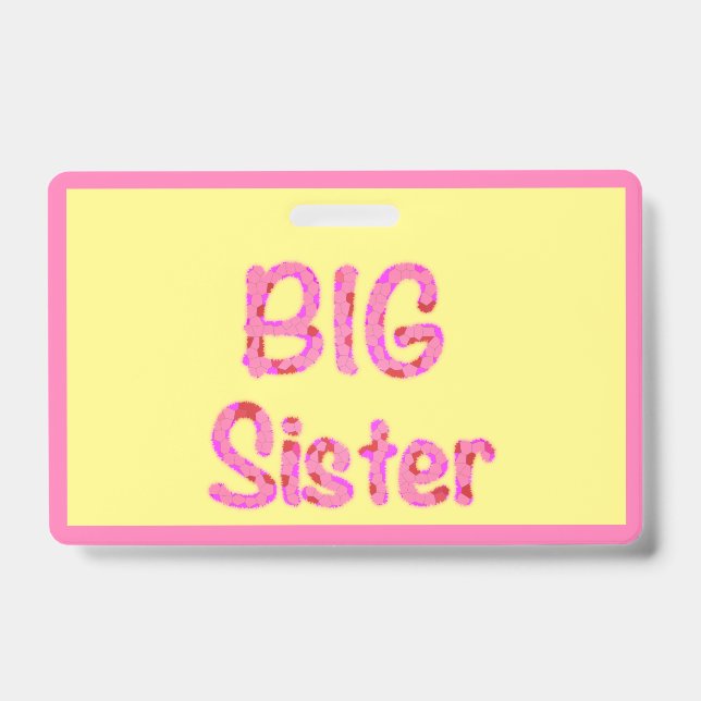Big Sister Typografie Ausweis (Vorderseite)