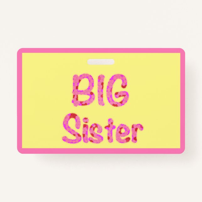 Big Sister Typografie Ausweis (Vorderseite)