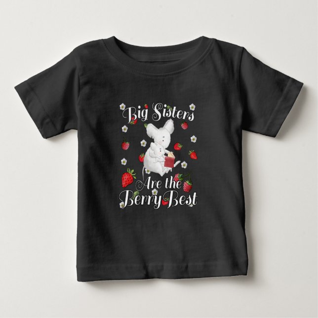 Big Sisters Berry Best - Mouse Strawberry Pub Baby T-shirt (Vorderseite)