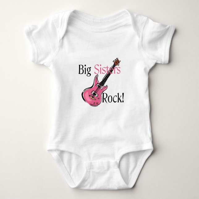 Big Sisters Rock Baby Strampler (Vorderseite)