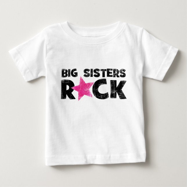 Big Sisters Rock Baby T-shirt (Vorderseite)
