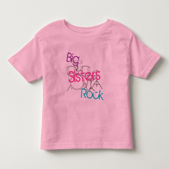 Big Sisters Rock Kleinkind T-shirt (Vorderseite)