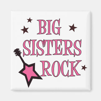 Big Sisters Rock Magnet