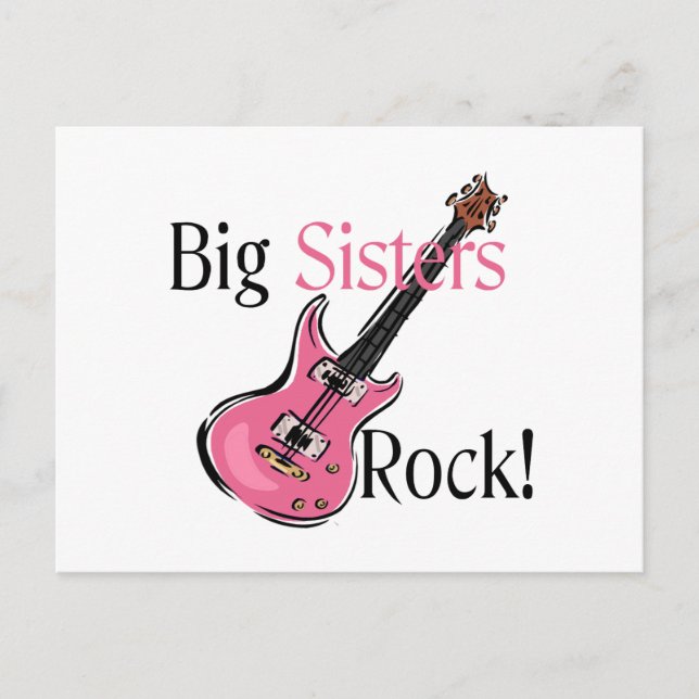 Big Sisters Rock Postkarte (Vorderseite)
