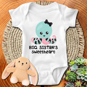 Big Sister's Sweetheart Kawaii Octopus Baby Strampler
