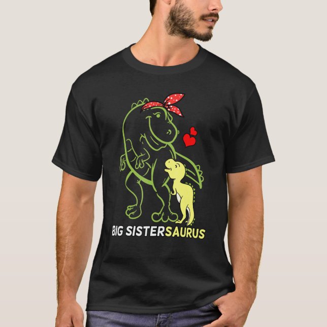 Big Sistersaurus Sister Dinosaur Baby T-Shirt (Vorderseite)