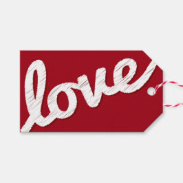 Big Sketched Liebe Typografy Valentine's Day Foto Geschenkanhänger