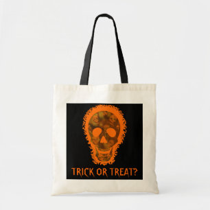 Big Skull Orange 'Trick or Tree?' Tasche