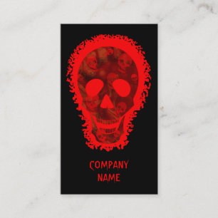 Big Skull Red Schwarz Visitenkarte