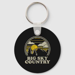 Big Sky Country Montana T-Shirt Vintage Wandern Mo Schlüsselanhänger