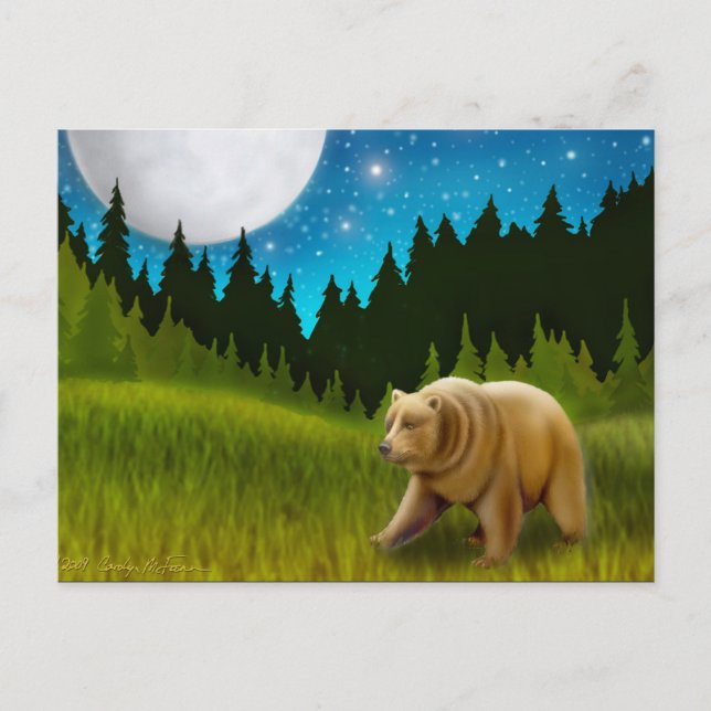 Big Sky Grizzly Postcard Postkarte (Vorderseite)