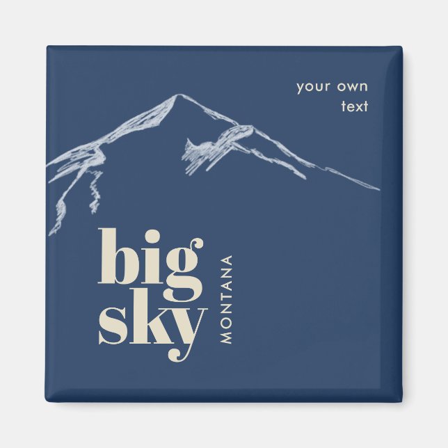 Big Sky Montana Berg  Magnet (Vorne)