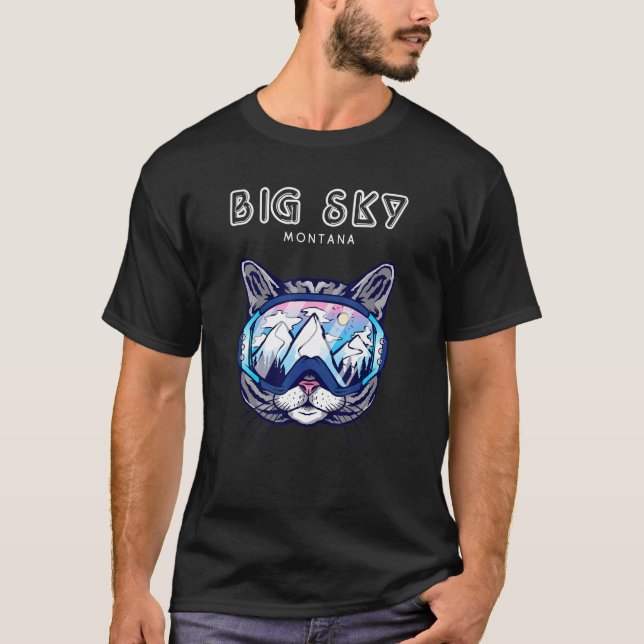 Big Sky Montana Cat Ski Googles T-Shirt (Vorderseite)