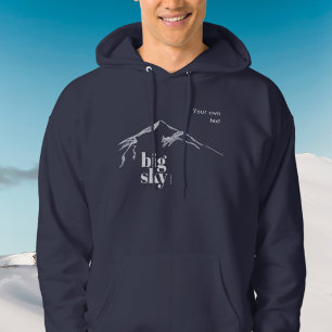 Big Sky Montana kritzelte Berg Hoodie