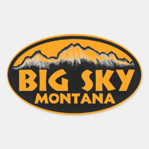 Big Sky Montana Orange Aufkleber