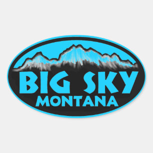 Big Sky Montana Oval Aufkleber