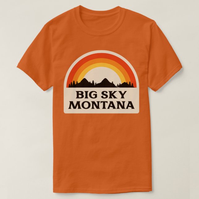 Big Sky Montana Retro T-Shirt (Design vorne)
