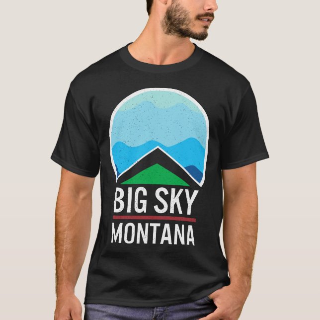 Big Sky Montana Shirt, Big Sky Montana Ski Resort T-Shirt (Vorderseite)