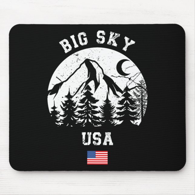 Big Sky Montana Ski Resort Alpin Mousepad (Vorne)