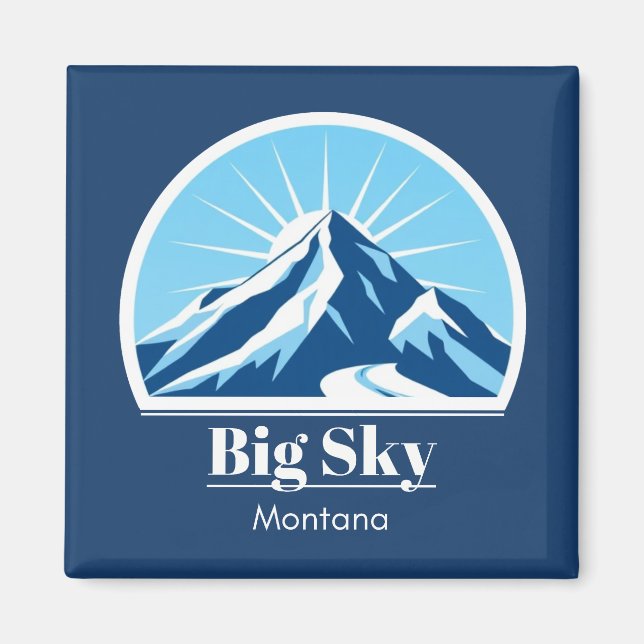 Big Sky Montana Skigebiet Kinder Magnet (Vorne)