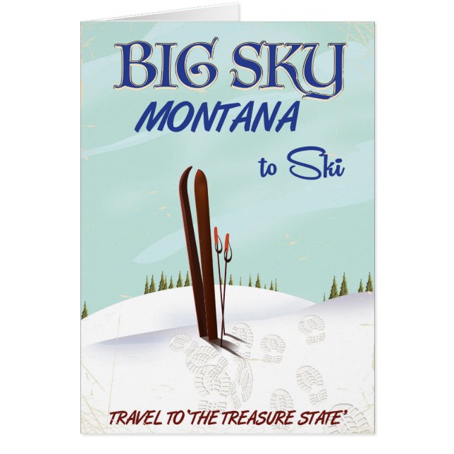 Big Sky, Montana-Skitourenplakat (Vorne)