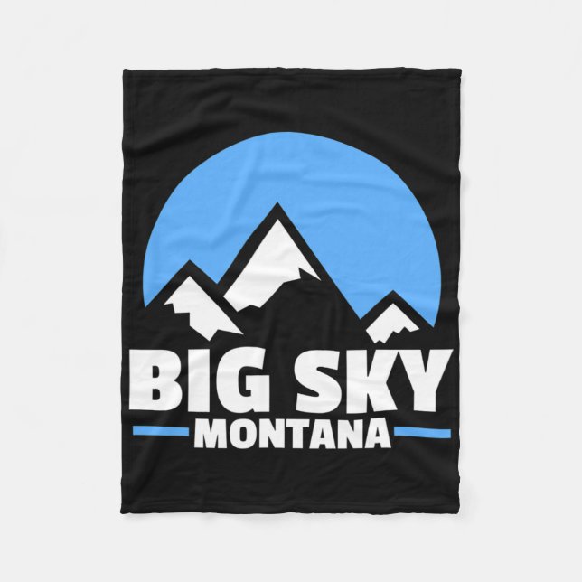 Big Sky Montana Snowboarden Fleecedecke (Vorderseite)