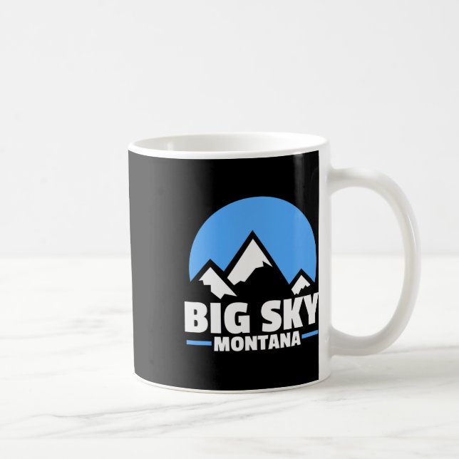 Big Sky Montana Snowboarden Kaffeetasse (Rechts)