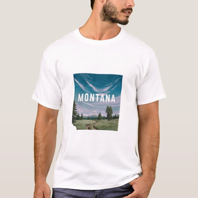 big sky montana sticker T-Shirt (Vorderseite)