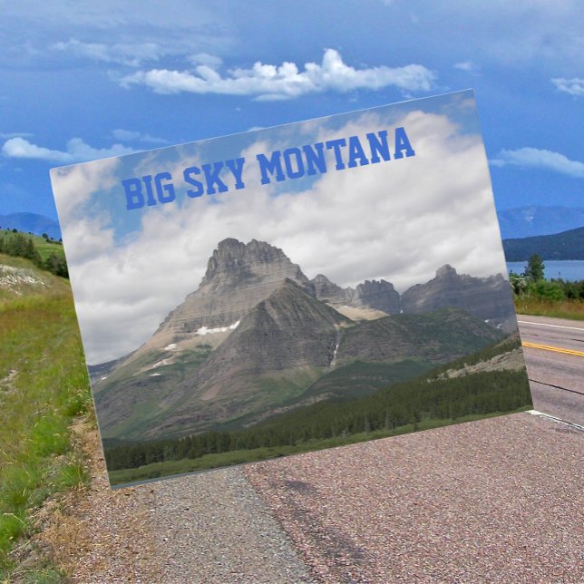 Big Sky Montana Travel Foto Postkarte (In Situ Road)
