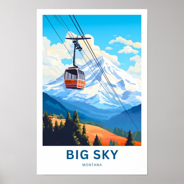 Big Sky Montana Travel Print Poster (Vorne)