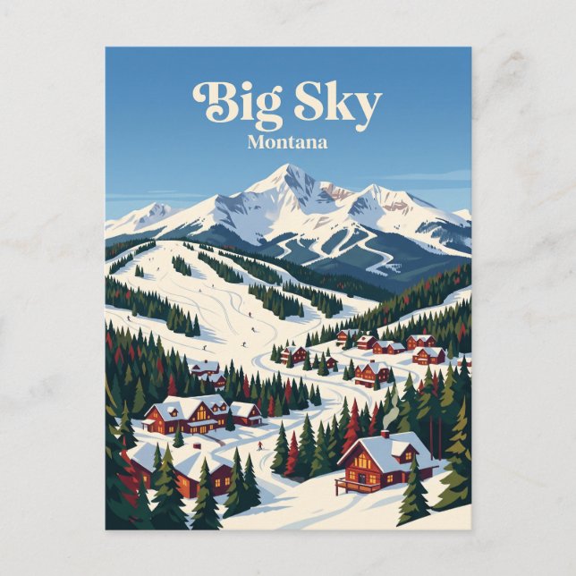 Big Sky Montana, USA Postkarte (Vorderseite)