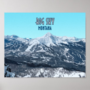Big Sky Montana Vintag Poster