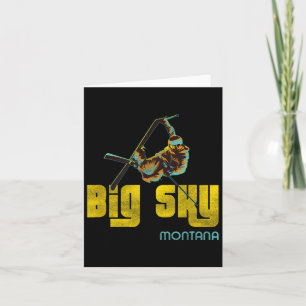 Big Sky Montana Vintag Skifahren Karte