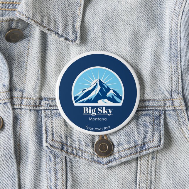 Big Sky Montana Yellowstone Bozeman Geschenk Button (Von Creator hochgeladen)