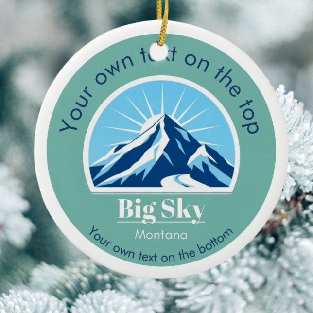 Big Sky Montana Yellowstone Weihnachten Keramik Ornament (Von Creator hochgeladen)