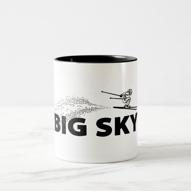 Big Sky Resort Montana Ski Jumper Zweifarbige Tasse (Mittel)
