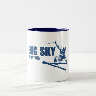 Big Sky Resort Montana Skier Zweifarbige Tasse