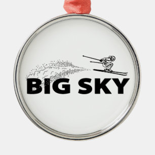Big Sky Resort Montana Skispringer Ornament Aus Metall