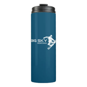 Big Sky Resort Montana Snowboarder Thermosbecher