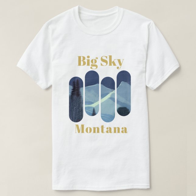 Big Sky Ski - Montana T-Shirt (Design vorne)