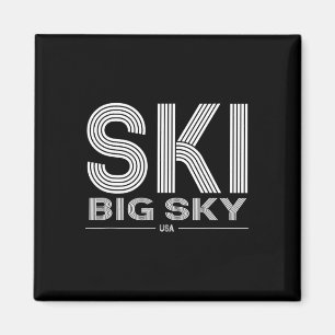 Big Sky Ski Resort Usa Rocky Mountains American Sk Magnet