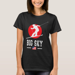 Big Sky US Ski Resort Rocky Mountains American Sk T-Shirt