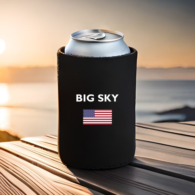 Big Sky USA American Flag Dark Color Dosenkühler (Von Creator hochgeladen)