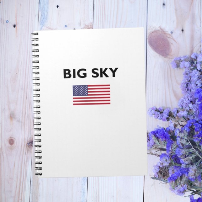 Big Sky USA American Flag Light Color Notizblock (Von Creator hochgeladen)
