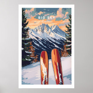 Big Sky Wall Art Ski Print 1 Poster