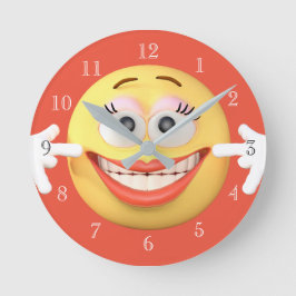 Big Smile Emoji Runde Wanduhr