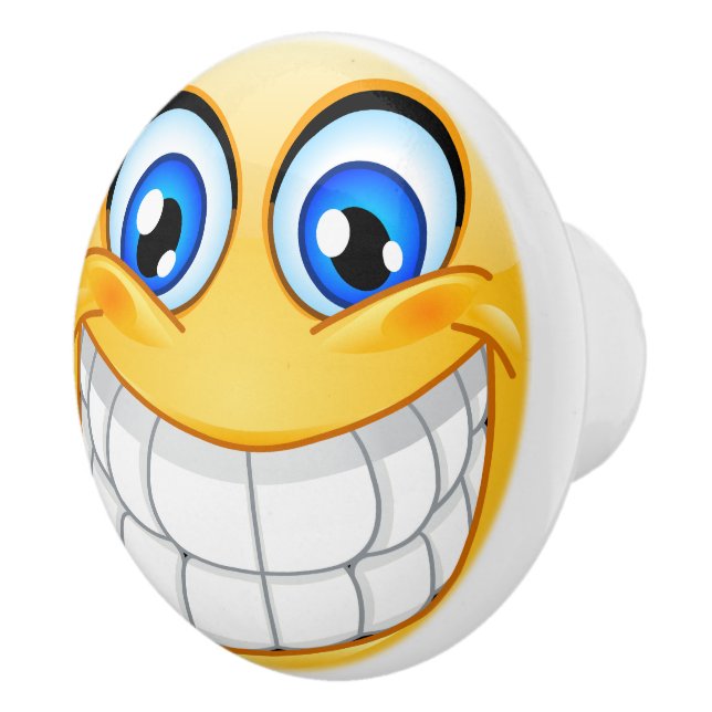 Big Smile Happy Face Drawer Knob - SRF Keramikknauf (Rechts)