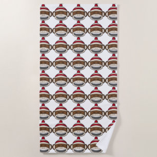 Big Smile Sock Monkey Emoji Strandtuch